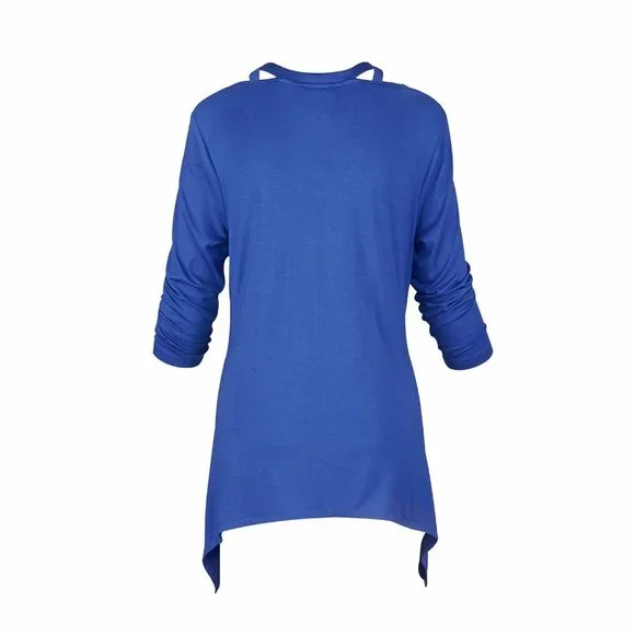 Premise Cold Shoulder Top NWT - Blue, 3/4 sleeve, Size - Small - Picture 2 of 2